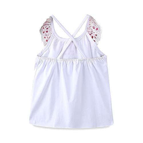 Mud Kingdom Toddler Girls Skorts Sets Cold Shoulder Sleeveless Backless Halter Lace Collar Floral Print 2 Piece Yellow 2T