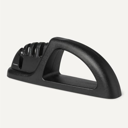 Amazon Basics 4-in-1 Knife Sharpener with Non-Slip Base, Includes Safety Glove — view 4