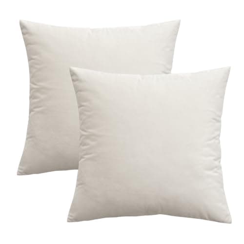 MIULEE Pack of 2 Velvet Decorative Throw Pillow Covers 20x20 Cream White — view 6