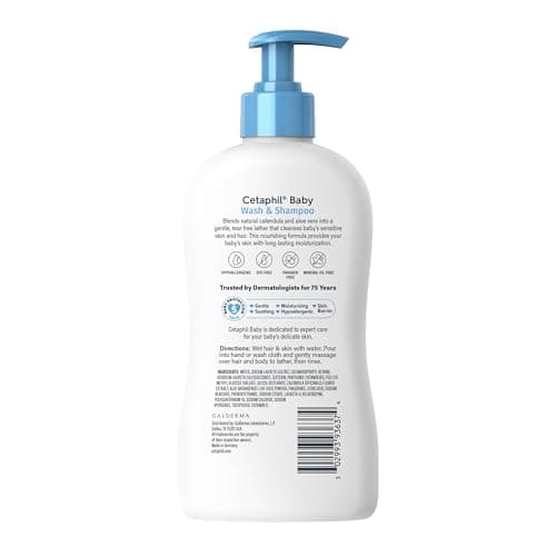 Cetaphil Baby Wash & Shampoo, 13.5oz Pack of 2, Hypoallergenic, Gentle Enough for Everyday Use, Soap Free — view 6