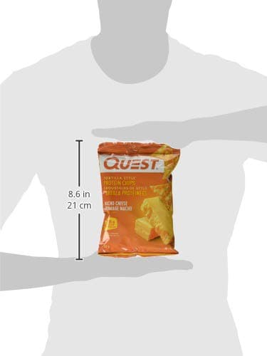 Quest Nutrition Nacho Cheese Flavour Tortilla Style Protein Chips, High Protein, Gluten Free, Baked, Not Fried, 1g Sugar, 5g Carbs, 8ct — view 10