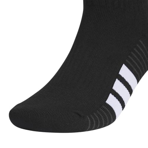 adidas Mens Cushioned Quarter Ankle Socks (3 Pairs) Durable & Comfortable — view 4