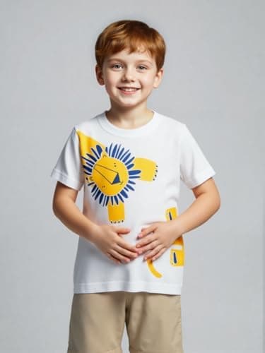 Winzik Boys Shirt Toddler Shirts Kids Boys’ Short Sleeve 3-Pack Crewneck Animal T-Shirt Summer Clothes 18M-8Y(4-5T, Giraffe Lion Monkey) — view 2