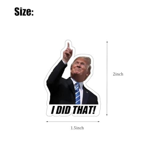100pcs Trump I Did that Stickers Gas Pump Stickers Decal, Anti Trump Stickers, Fuck Donald Trump Mega Merchandise — view 2