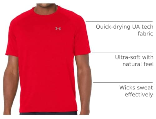 Under Armour Men's UA Tech 2.0 Short Sleeve XL Red — view 5