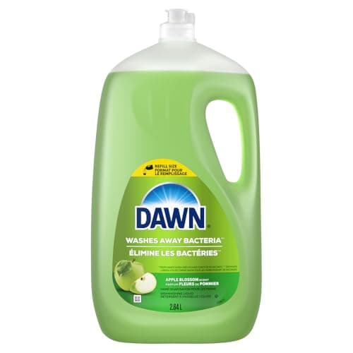 Dawn Ultra Dish Soap Refill, Antibacterial Hand Soap & Dishwashing Liquid, Apple Blossom Scent, 2.64 L (Package Look May Vary)