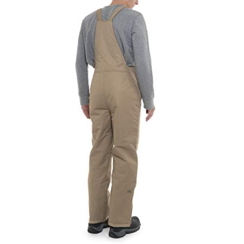 ARCTIX Men's Essential Insulated Bib Overalls, Khaki, Medium/34 Inseam, Medium (32-34W * 34L)