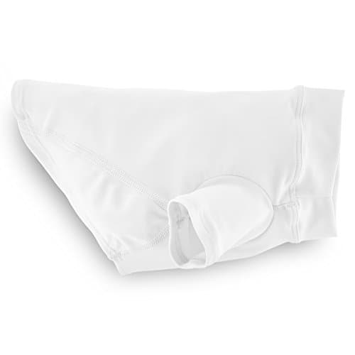 PlayaPup Dog Sun Shirt, USA Made (UPF 50+), True White, Small