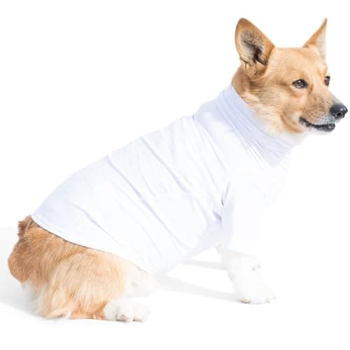 PlayaPup Dog Sun Shirt, USA Made (UPF 50+), True White, Medium