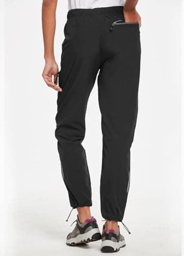 baleaf Women's Hiking Pants Quick Dry Water Resistant Lightweight Joggers Pant for All Seasons Elastic Waist Black Size M — view 4