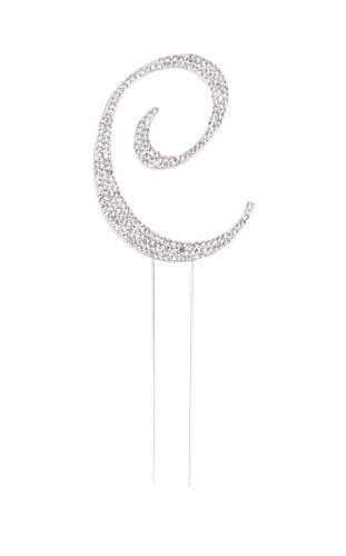 LOVENJOY Gift-Boxed Letter C Wedding Cake Topper Rhinestone Initial Cake Decorations, Wedding Gift Ideas for Bride Groom, 3.3" — view 4