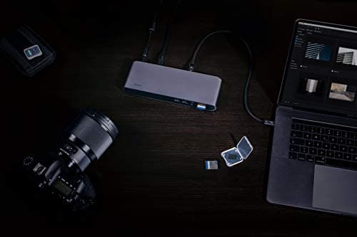 Elgato Thunderbolt 3 Pro Dock – With 50 Cm Thunderbolt Cable, 40Gb/S, Dual 4K Support, 2x Thunderbolt 3 (USB C), 4x USB 3.0, SD/Micro SD Card Reader, Audio I/O, Gigabit Ethernet, Aluminum Chassis. — view 4