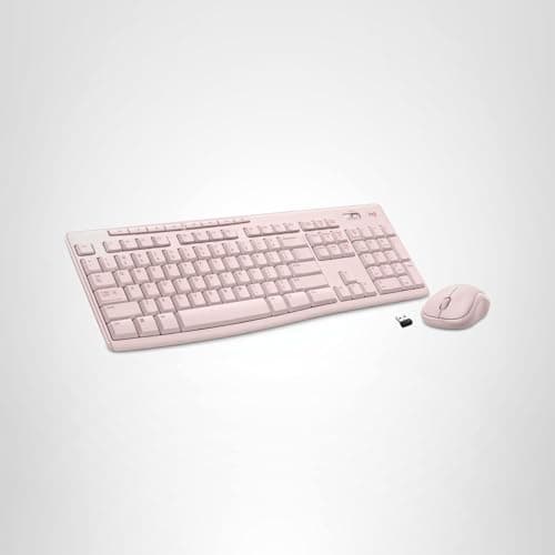 Logitech MK270 Wireless Keyboard and Mouse Combo for Windows, 2.4 GHz Wireless, Compact Mouse, 8 Multimedia and Shortcut Keys, 2-Year Battery Life, for PC, Laptop - Rose — view 11