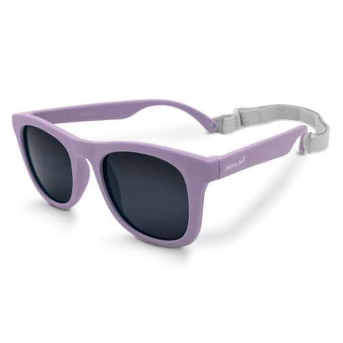 JAN & JUL Girls' Polarized Sunglasses with Strap, Flexible and Durable for Babis (Dusty Purple, S: 6 Months - 2 Years)