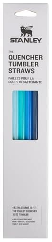 Stanley Quencher Tumbler Straws for 30 oz | Reusable Replacement Straws for Tumbler with Handle | Stainless Steel Drinking Cup Accessory | BPA-Free | Blue Multi Pack