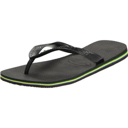 Havaianas Men's Brazil Flip Flop Sandal, Black, 9-10 M US