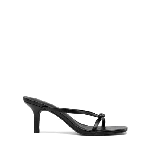 DREAM PAIRS Women’s Comfort Bow Kitten Heel Sandals,Black,8.5 — view 3