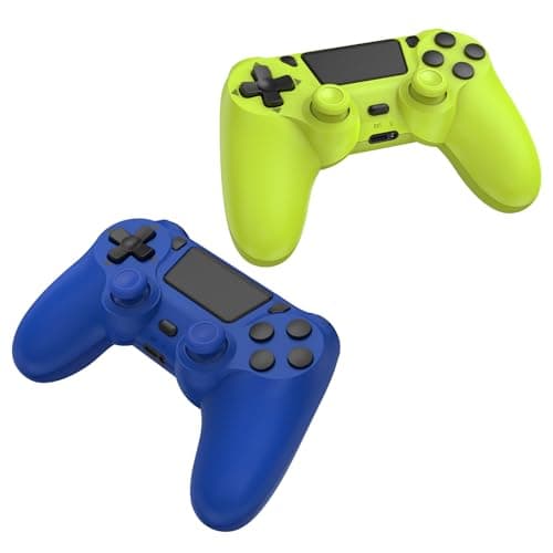 SHINXIN 2 Pack Wireless Controller Compatible with PS4/Slim/Pro/PC with Dual Vibration/3.5mm Audio/Type-C Port and 2 pcs Type-C Cable — view 2