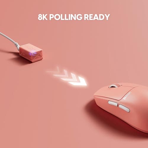Pulsar Crazylight X2 Mini Wireless Gaming Mouse, 35g Ultra Lightweight, 8K Polling Ready, 32K DPI Optical Sensor, Symmetrical Shape, 8K Dongle Included, Sunset Haze — view 6