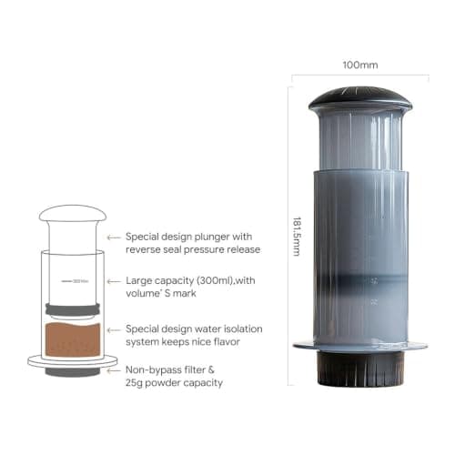 Espresso Coffee Maker Portable Cafe French Press CafeCoffee Pot with Filters Paper Kit — view 5