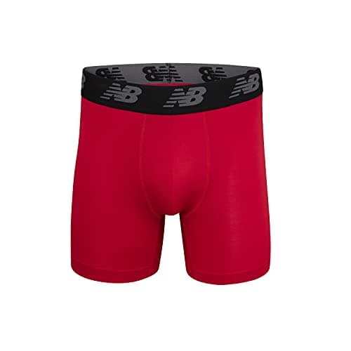 New Balance Men's Standard 5" Performance No Fly Boxer Brief (4 Pack), Team Royal/Team Red/Pig/Thunder, Large — view 4