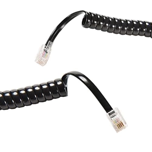 RJ9 RJ11 4P4C Telephone Handset Cord Coiled Fix Landline Phone Wire for Clear Calls and Durability 200cm 300cm Spring Phone Cord — view 3
