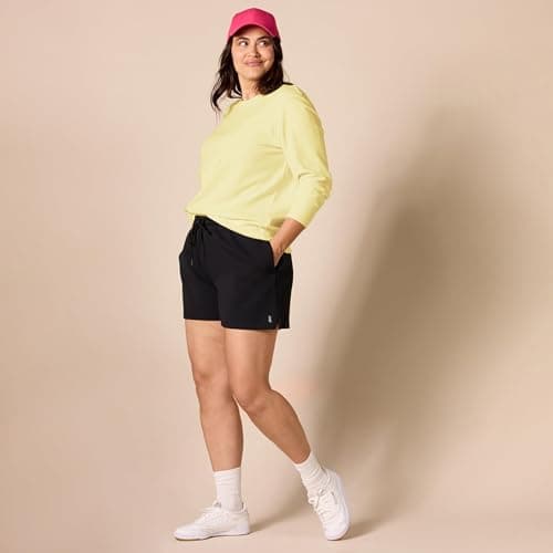 Amazon Essentials Women's Fleece Crewneck Pullover Sweatshirt (Available in Plus Size), Light Yellow Medium — view 6