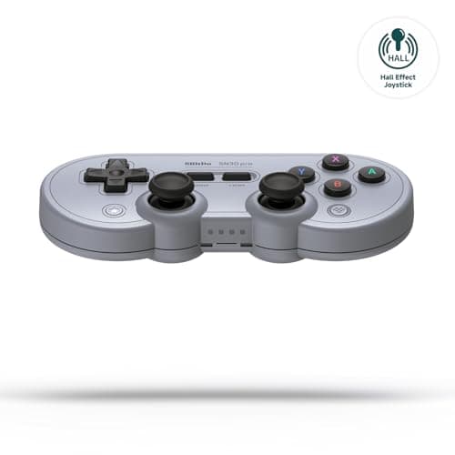 8Bitdo Sn30 Pro Wireless Bluetooth Controller, Hall Effect Joystick Update, Retro Gamepad for Switch/Switch 2, PC, Steam Deck, Android, Raspberry PI, iPhone, iPad, macOS and Apple TV (Gray Edition) — view 2