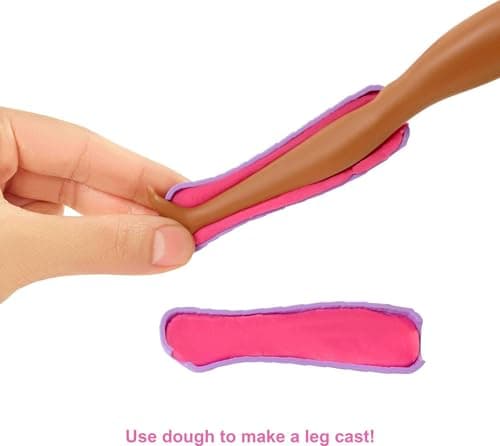 Barbie Fast Cast Clinic Playset, Brunette Barbie Doctor Doll (12-in/30.40-cm), 30+ Play Pieces, 4 Play Areas, Cast & Bandage Making, Medical & X-ray Stations, Great Toy Toy for 3 Years Old & Up — view 4