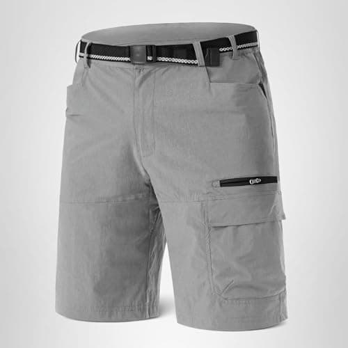 TACVASEN Men's Cargo Shorts Golf Dress Casual Lightweight Quick Dry Water Resistant Summer Work Hiking Shorts Fishing Light Grey 34 — view 7