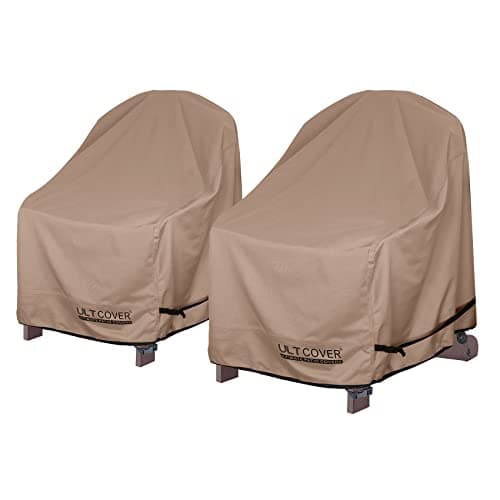 ULTCOVER Waterproof Patio Adirondack Chair Cover 2 Pack for Outdoor Chair Size Upto 32W x 35D x 36H inch