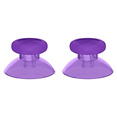 eXtremeRate Replacement Thumbsticks for Xbox Core Wireless Controller, Joysticks Repair Kit for Xbox Series X/S Controller, Custom Analog Stick Buttons for Xbox One S/X/Elite - Clear Atomic Purple — view 5