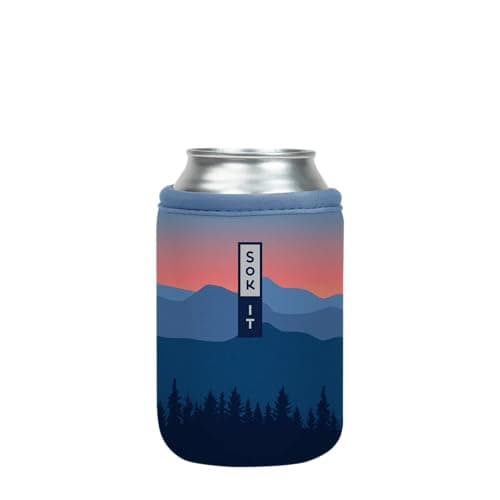 Sok It CanSok Sleeve for Beer & Soda Insulated Neoprene Cover (Blue Ridge, 12oz Can Sleeve)