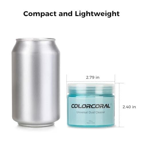 ColorCoral Car Cleaning Gel Universal Gel for Car Vent Cleaner Cleaning Putty Auto Detailing Interior Dust Cleaning Kit for Auto Seat, Christmas Stocking Stuffers for Adults Men Women Kid 160g — view 5