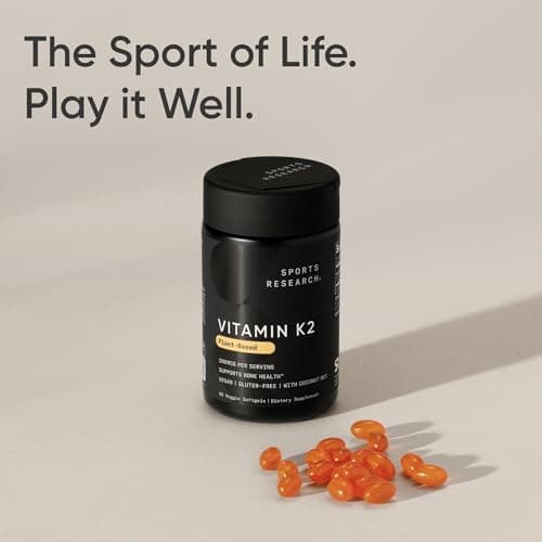 Sports Research® Vitamin K2 MK-7 100mcg with Coconut MCT Oil, 60 Vegan Softgels (2 Month Supply), Vegan Certified, Non-GMO Verified, Gluten & Soy Free Supplement — view 7