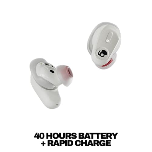 Skullcandy Method 360 ANC Wireless Earbuds, Sound by Bose, Bluetooth Headphones, Premium Noise Cancelling, Up to 40 Hrs Battery, Sweat and Water Resistant, Microphone for iPhone Android - Bone — view 4