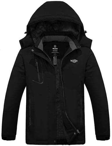 Wantdo Women's Winter Jacket Ski Coats Jacket Outdoor Lightweight Breathable Spring Coat Black XL