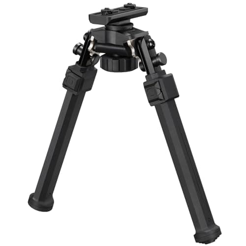 MidTen Bipod Compatible with M-Rail Bipod Swivel Tilt Sturdy Height Adjustment for Hunting and Shooting (Black, 7.8-10.6")