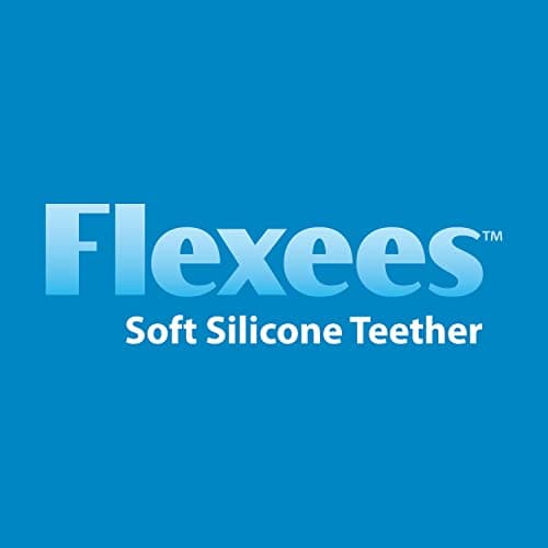 Dr. Brown's Flexees Teether, Gray Bunny, Soft 100% Silicone Baby Teether, BPA Free, 3m+, 1 Pack — view 5