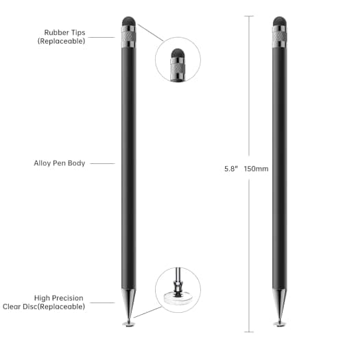 Bopomofo Stylus(5 Pcs),2-in-1 Stylus Pen for Touchscreen,Stylus Pen
