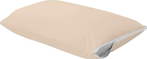 Utopia Bedding 4 Pack Waterproof Pillow Protectors with Zipper King Size (Beige), Bed Bug and Dust Mite Proof Pillow case Covers, Moisture Wicking Pillow Encasements 20 x 38 Inches — view 3