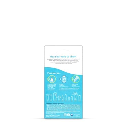 Bottle Bright Single Pack (12 Tablets) Clean Stainless Steel, Thermos, Tumbler, Insulated and Reusable Water Bottles –Cleaning Tablets are Easy and Safe to Use