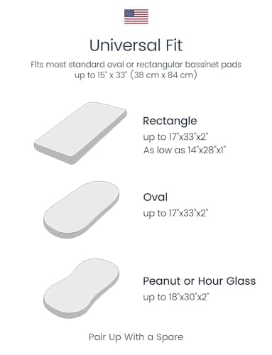TotAha Space Bassinet Sheets, Super Stretchy Jersey Star Bedside Bassinet Sheets, Buttery Soft Bassinet Mattress Sheets Compatible with Halo, Baby Delight, Koola, Chicco Lullago, and Other Bassinet — view 3