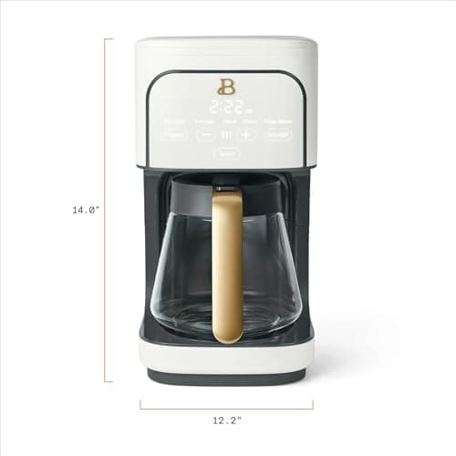 12 Cup Programmable Coffee Maker, 24 Hour Auto Brew, Touch Display, Bold Strength Control, Glass Carafe, Reusable Filter, Auto Shut Off — view 5