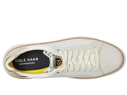 Cole Haan Grandprø Topspin Sneakers for Women - Lightweight Leather Upper - EVA Midsole - Rubber Toe White/Leo Print 7.5 B - Medium