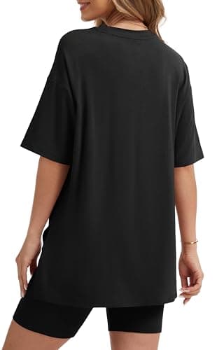 RUBZOOF Lounge Sets for Women 2 Piece Summer Outfits 2026 Comfy Airport Travel Loungewear Casual Shorts Set Black L — view 4