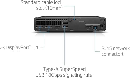 HP EliteDesk 800 G6 Mini, Core i5-10500T, 16GB RAM, 512GB SSD (Renewed) — view 4