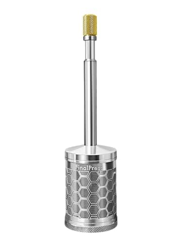 FinalPress Portable Coffee & Tea Maker V3 with Bottom Lid for Easy Cleanup | Stainless Steel Micro French Press | Ideal for Travel, Home, and Camping | Original & Patented