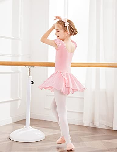 Arshiner Girls Ruffle Sleeve Skirted Leotard Ballet Dance Dresses — view 5