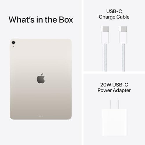 Apple iPad Air 13-inch with M3 chip: Apple Intelligence, 256 GB, 12MP Front/Back Camera, Wi-Fi 6E, Touch ID, All-Day Battery Life — Starlight — view 3